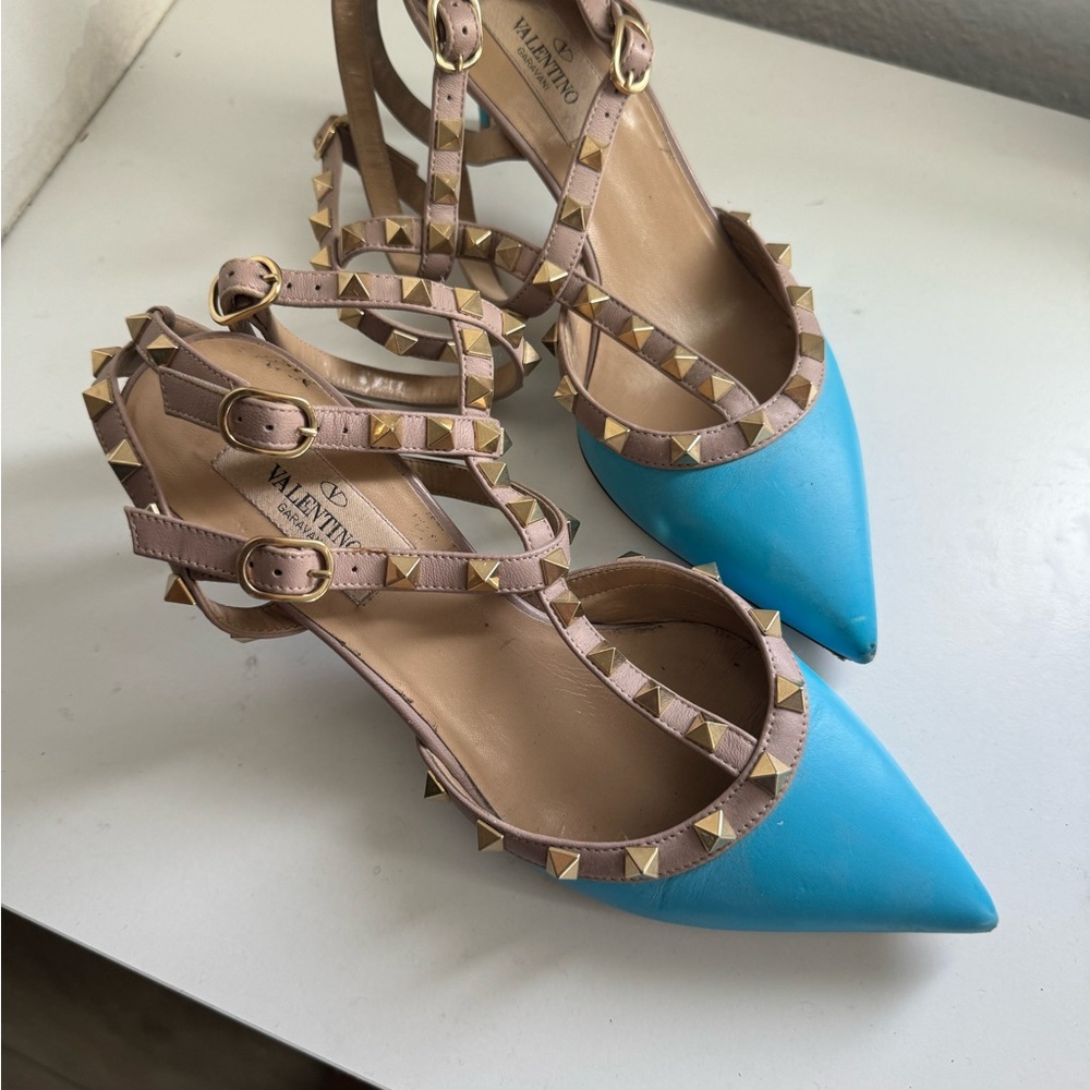 Valentino Rockstud Kitten Heels